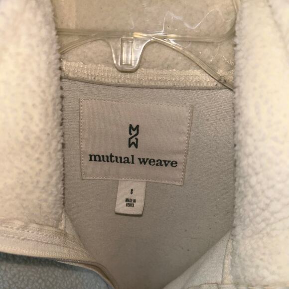 Mutual Weave Mens Ivory southwestern Fleece 1/4 Zip Pullover Sweatshirt Small - Picture 4 of 10